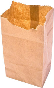 A brown paper bag! Oh, no!